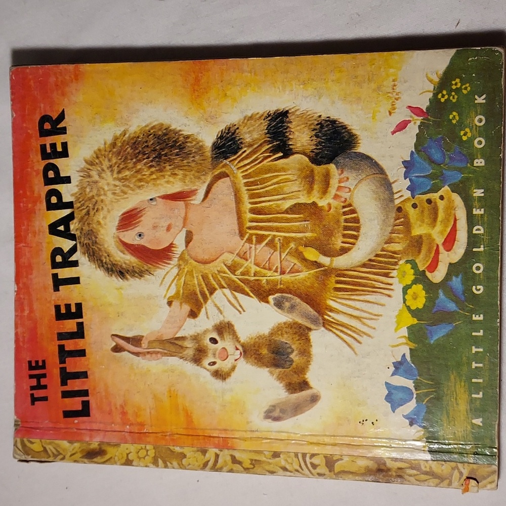 Vintage 1950 A Little Golden Book The Little Trapper Original Book
